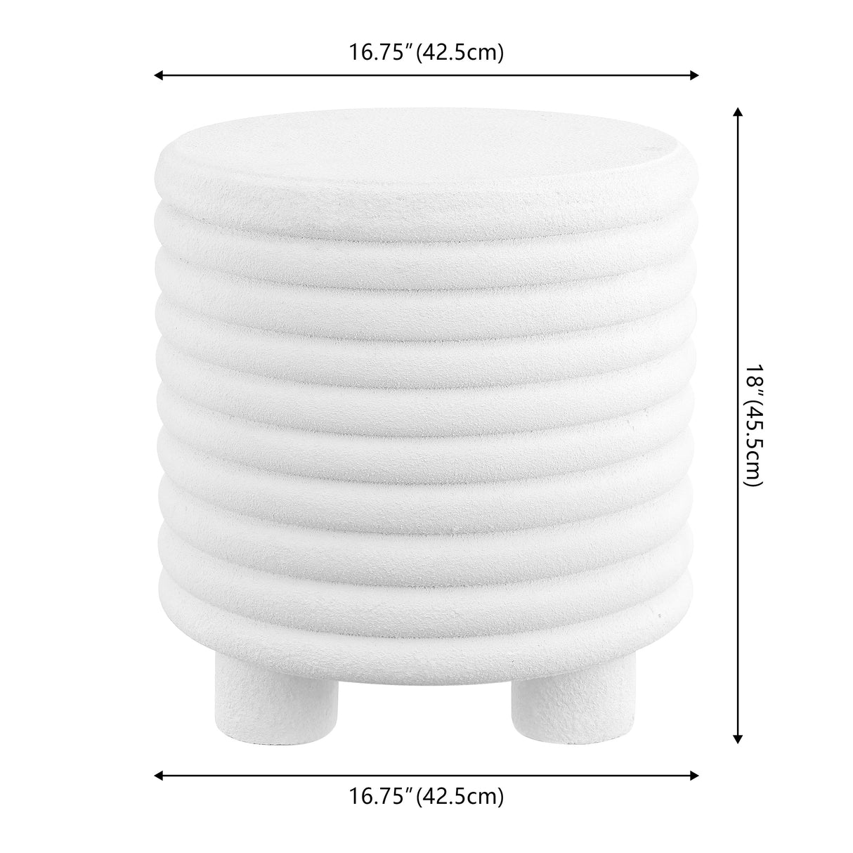 Evans minimalist modern 3-legged drum indoor/outdoor accent table