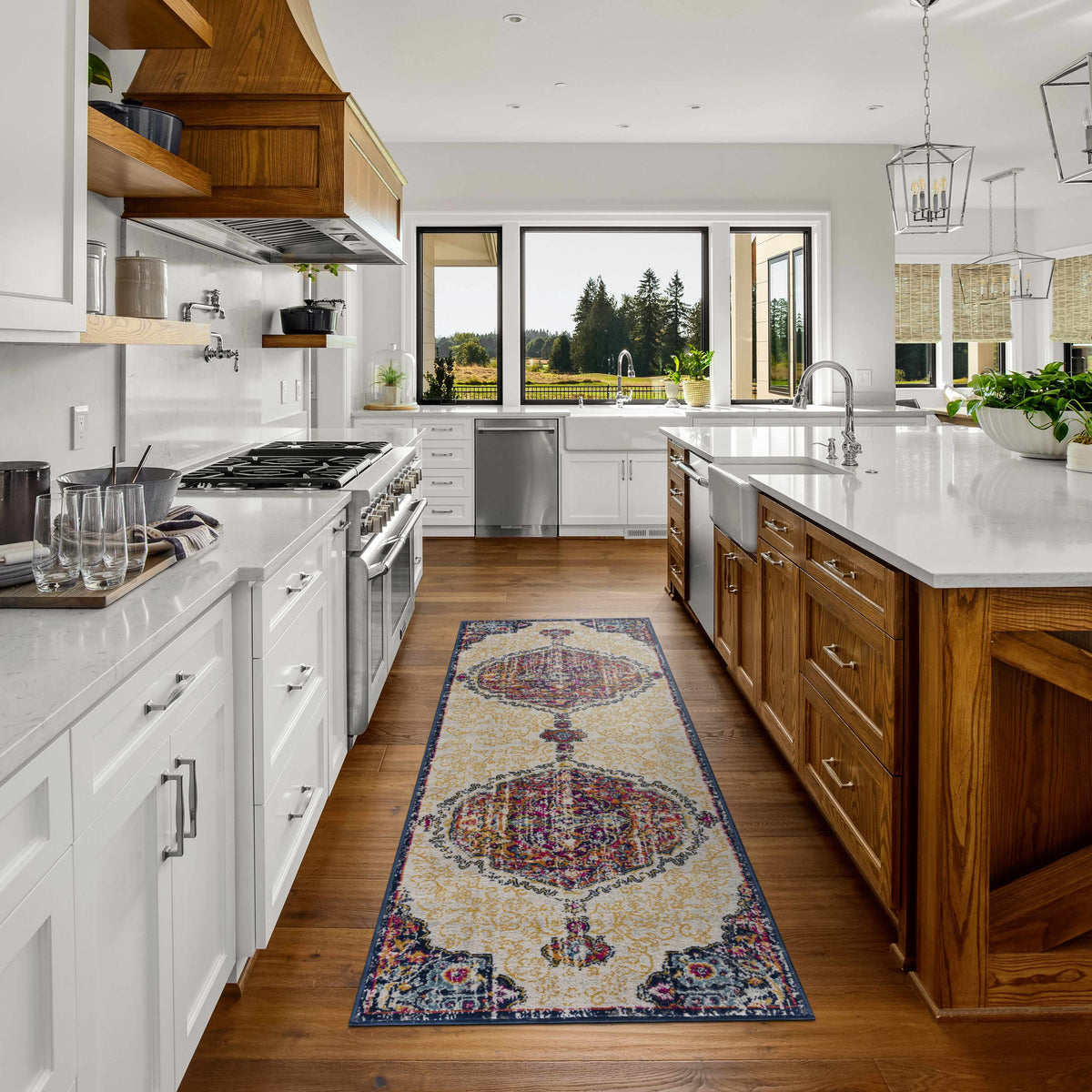 Tigrit Blue & Orange 2300 Area Rug - Clearance