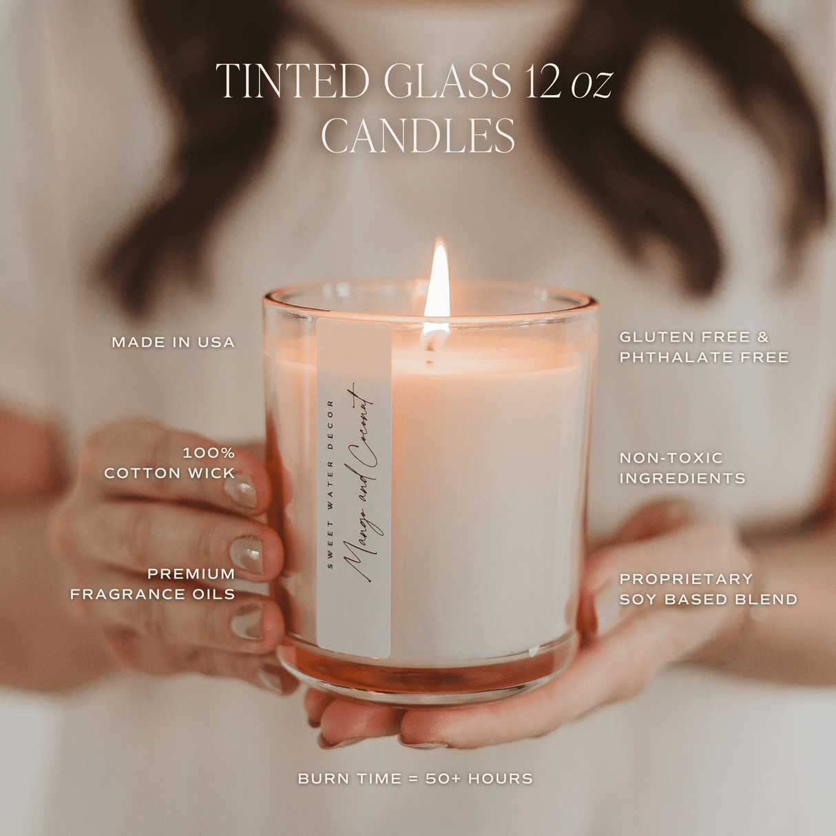 Fraser Fir Soy Candle - Tinted Glass Jar - 12 oz