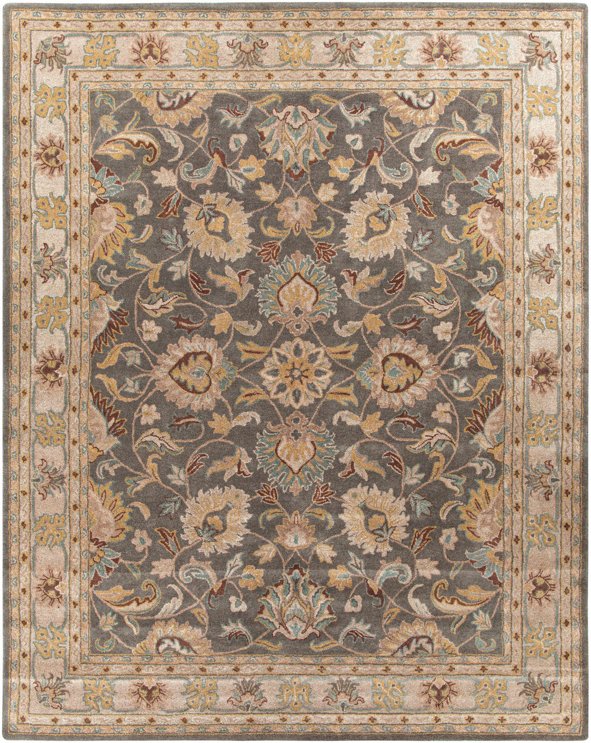 Cherryfield Hand Tufted Taupe Wool Rug