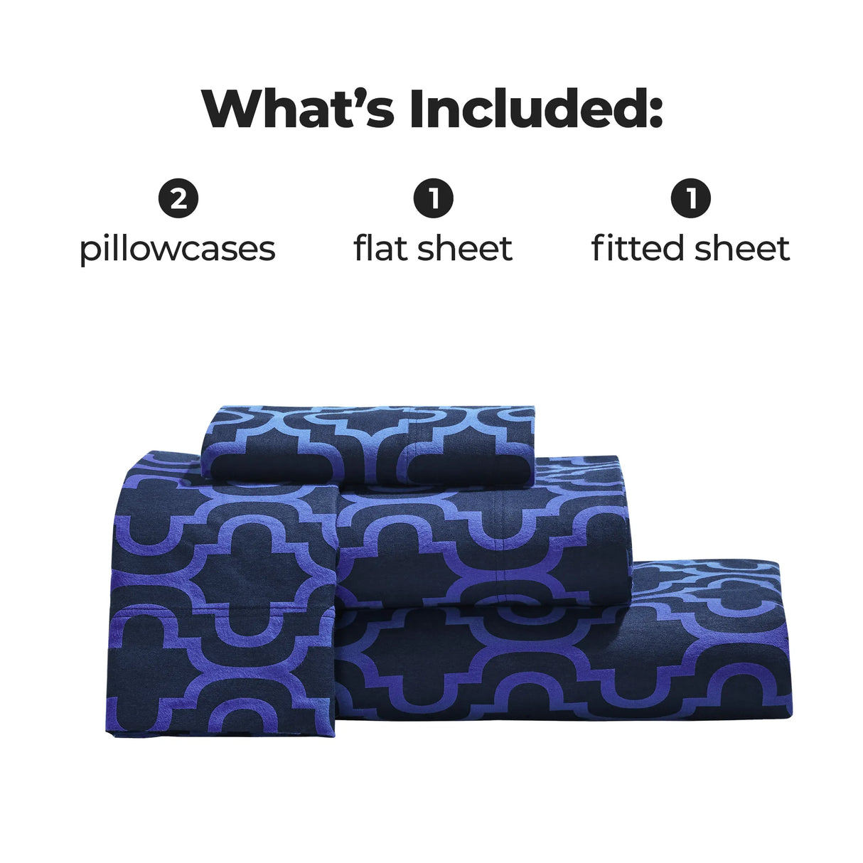 100% Cotton Flannel Bed Sheet Set Trellis Deep Pocket - Sheet Set by Superior Brand