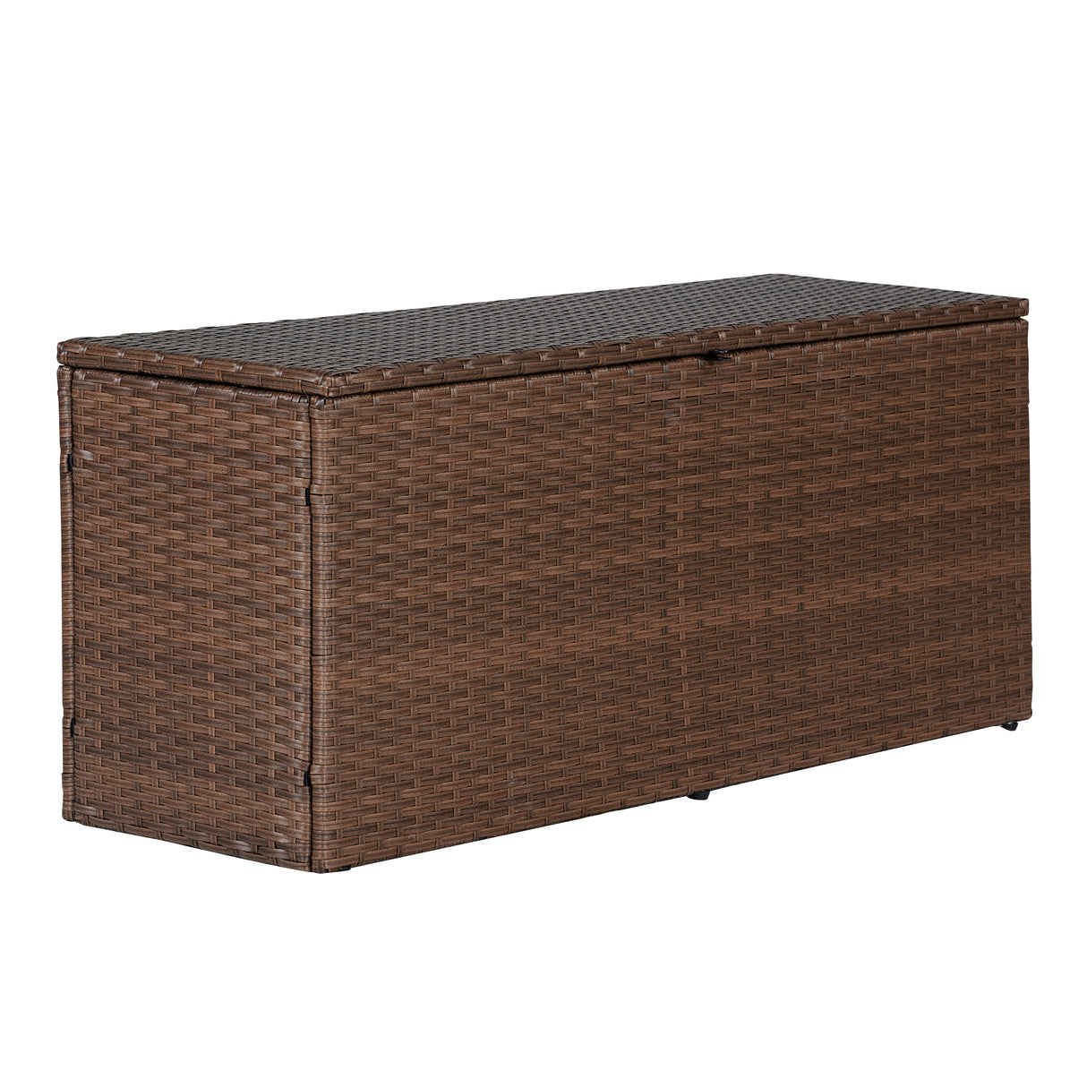 Nino modern minimalist outdoor faux wicker deck storage box