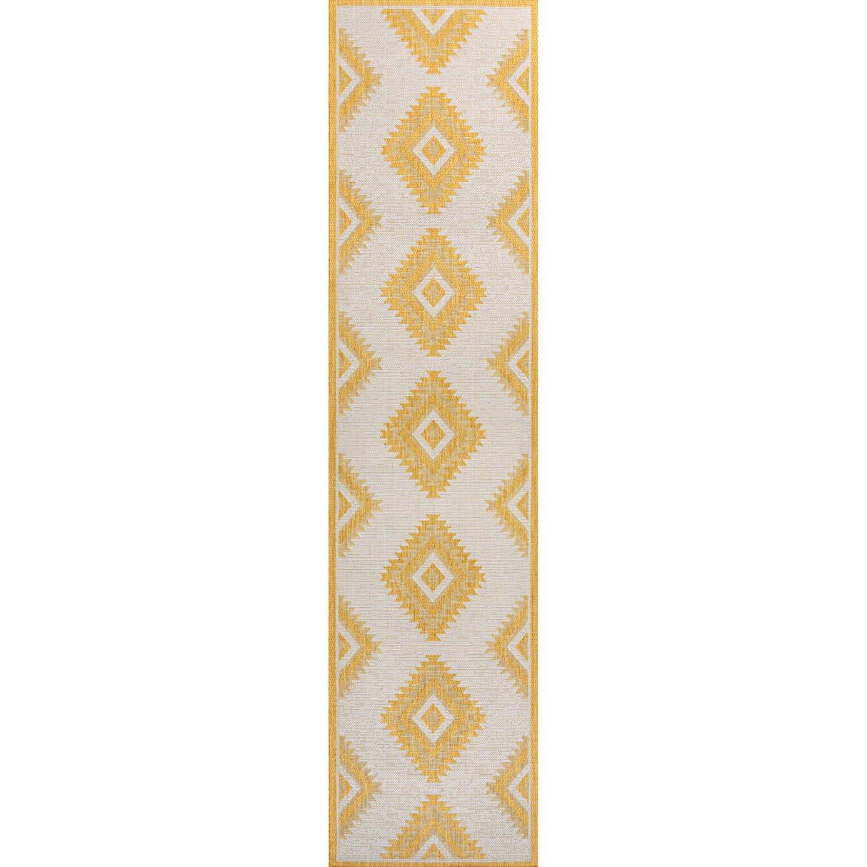 Lior Geometric Moroccan Diamond Indoor/Outdoor Runner Rug