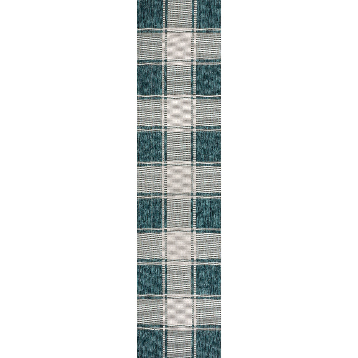 Sabine Traditional Farmhouse Bold Gingham Indoor/Outdoor Runner Rug