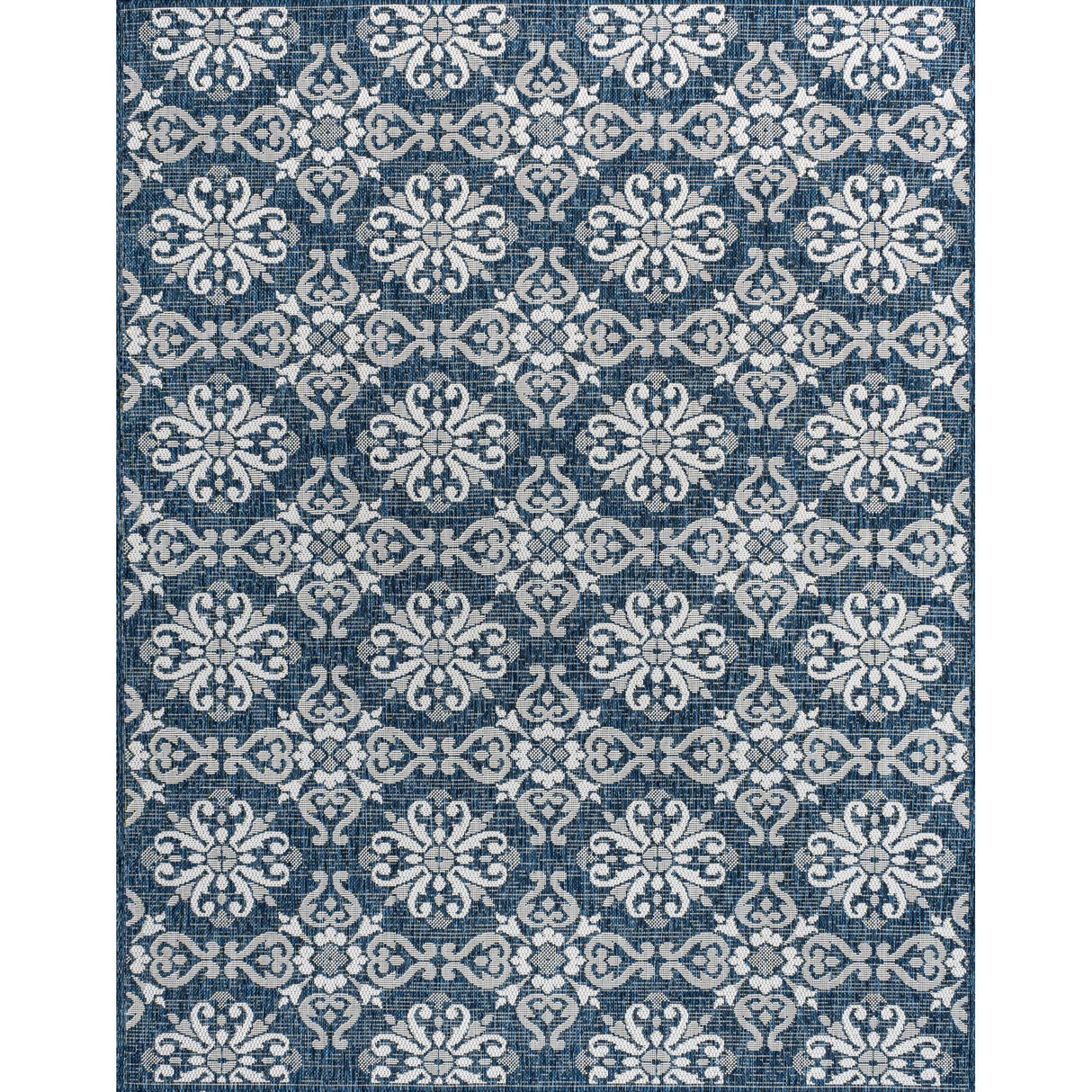 Amora Traditional Mediterranean Tile Design Indoor/Outdoor Area Rug