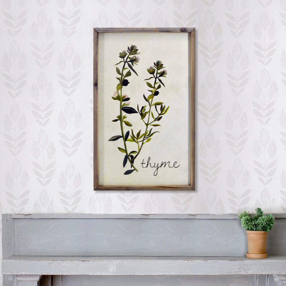 Rectangle thyme wall sign