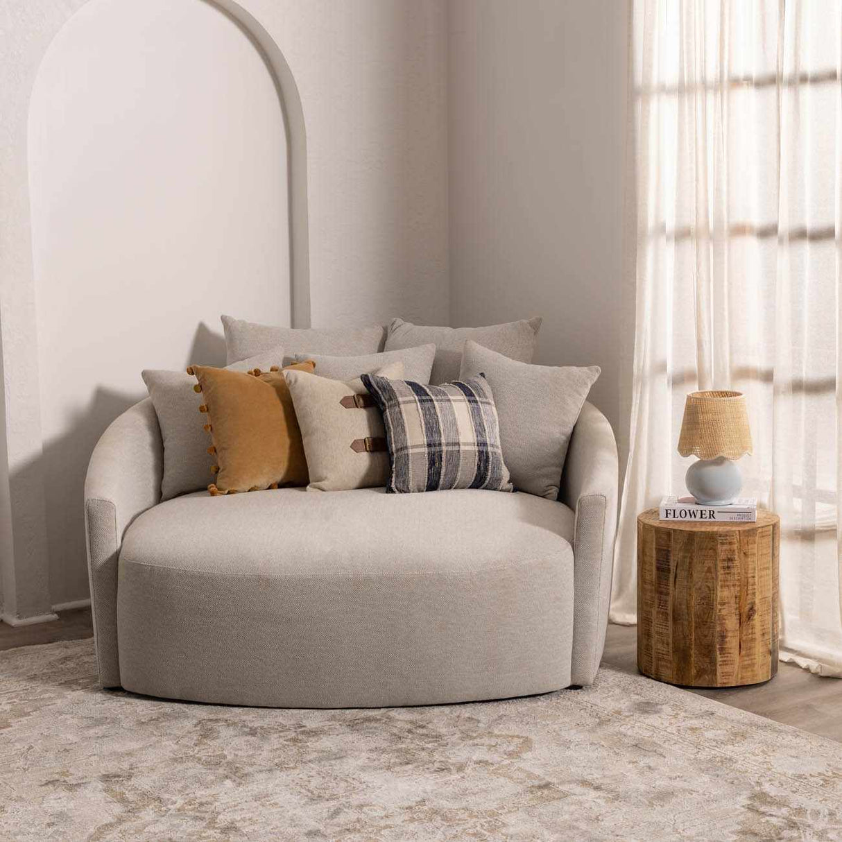 Tocae Blue Solid Ceramic Table Lamp