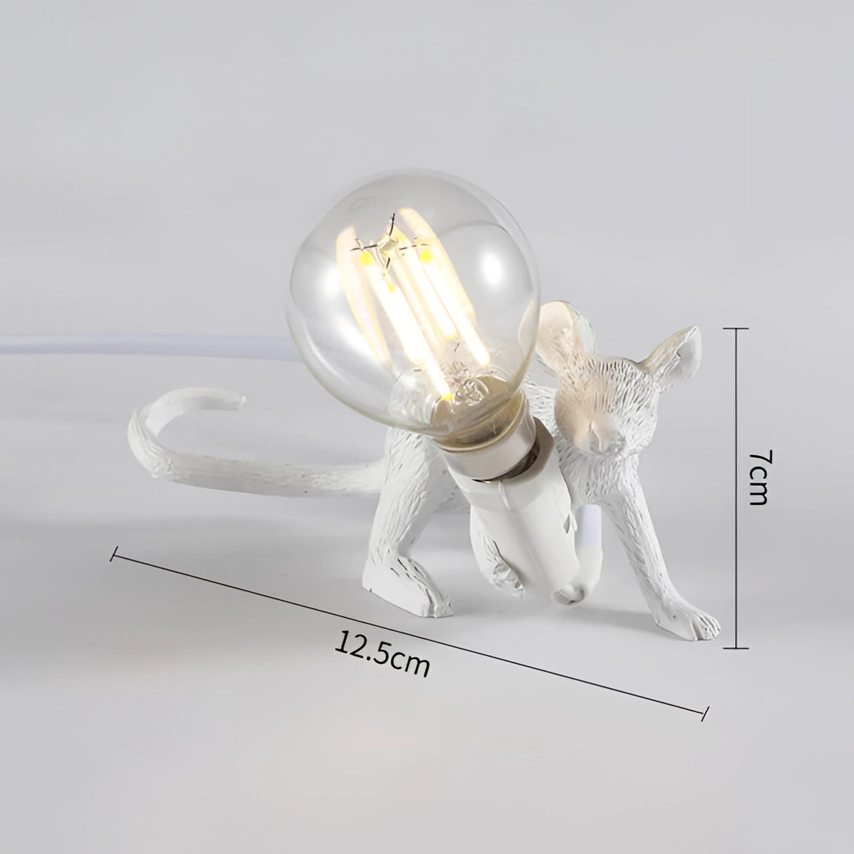 Gold Mouse Table Lamp Animal Shaped Desk Light Quirky Home Decor
