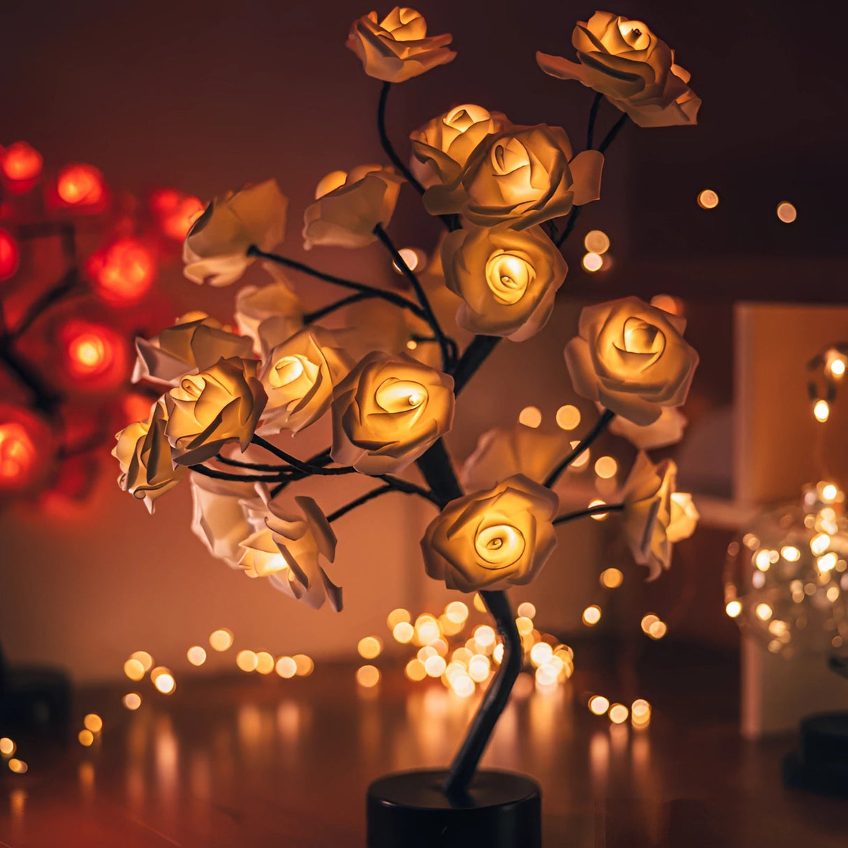 LED Rose Lamp Romantic Light Up Flower Night Light Valentine Gift