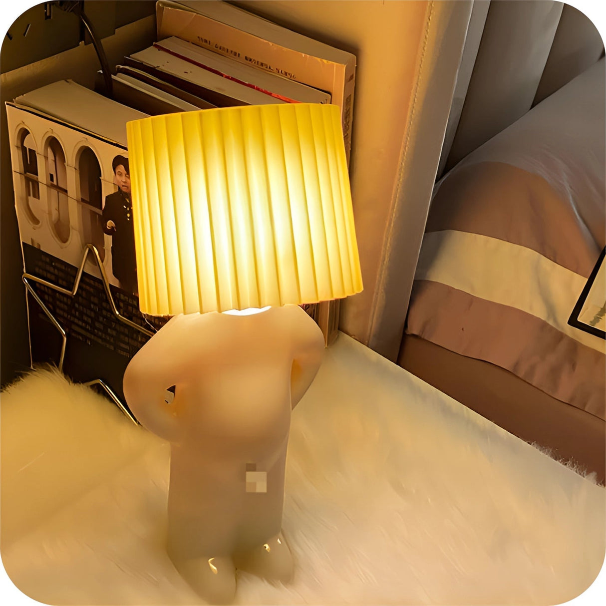 Human Shaped Table Lamp Wireless Battery Operated Novelty Light