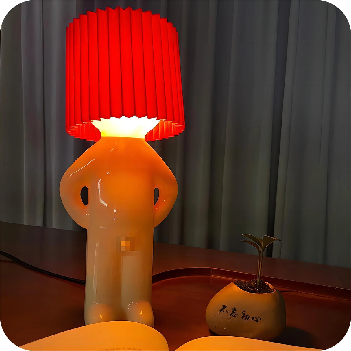 Human Shaped Table Lamp Wireless Battery Operated Novelty Light