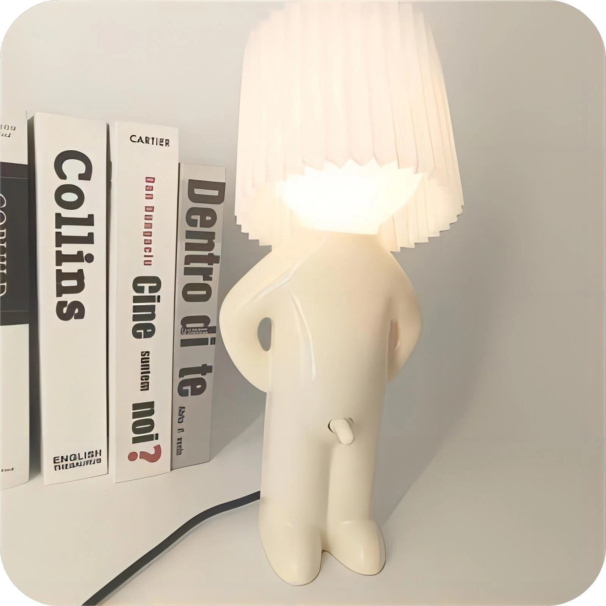 Human Shaped Table Lamp Wireless Battery Operated Novelty Light
