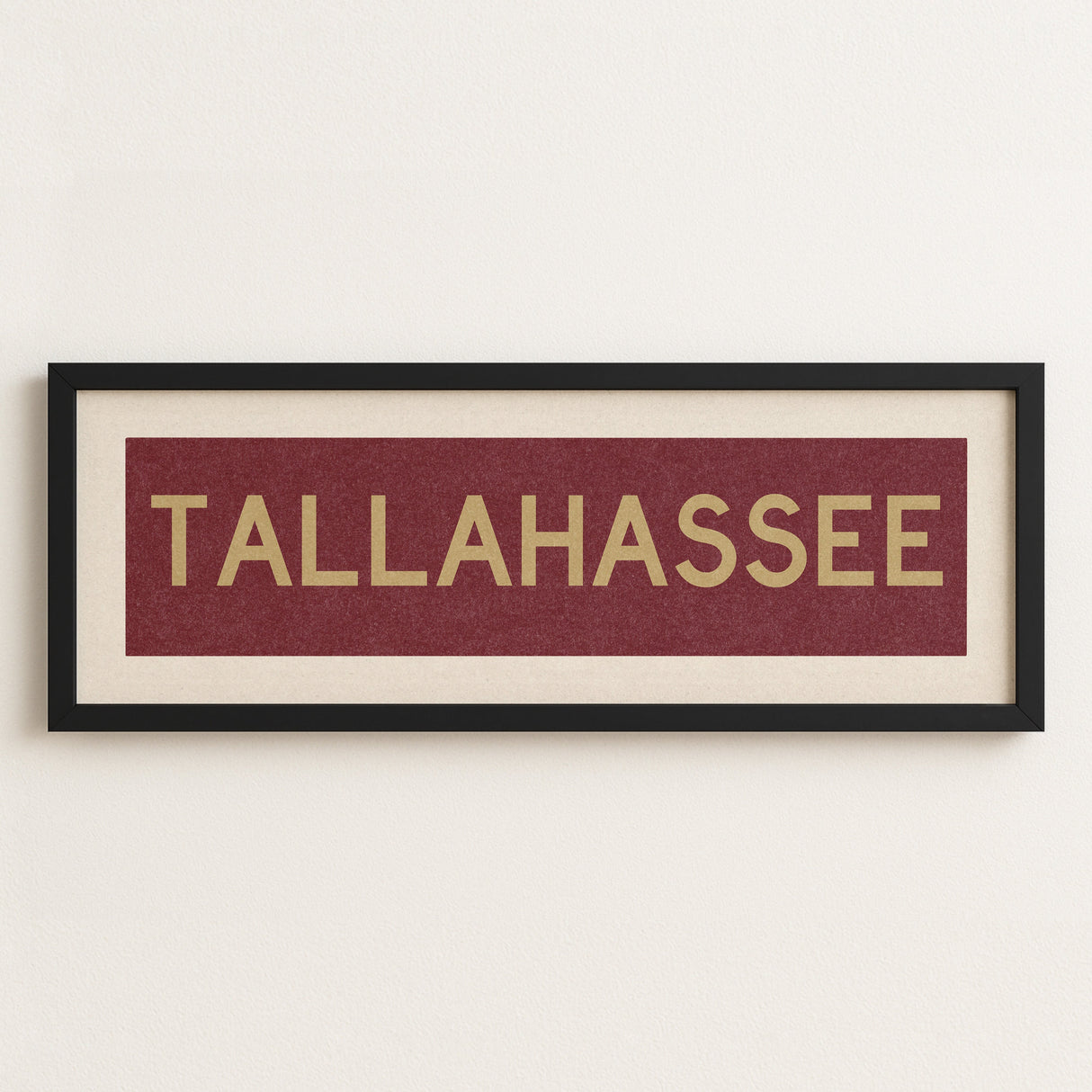 Framed Tallahassee Garnet Bus Scroll