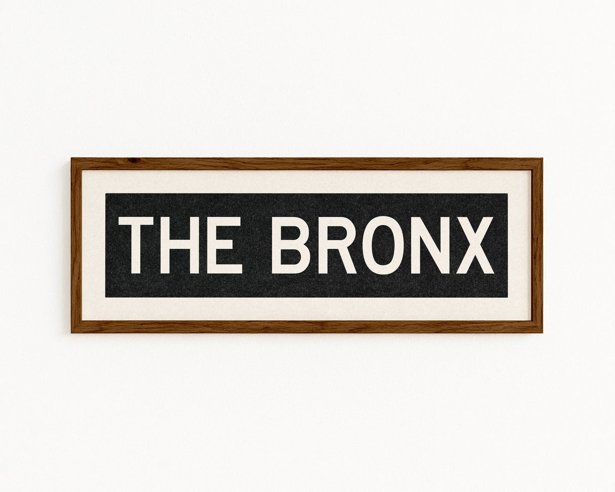 Framed The Bronx New York Bus Scroll