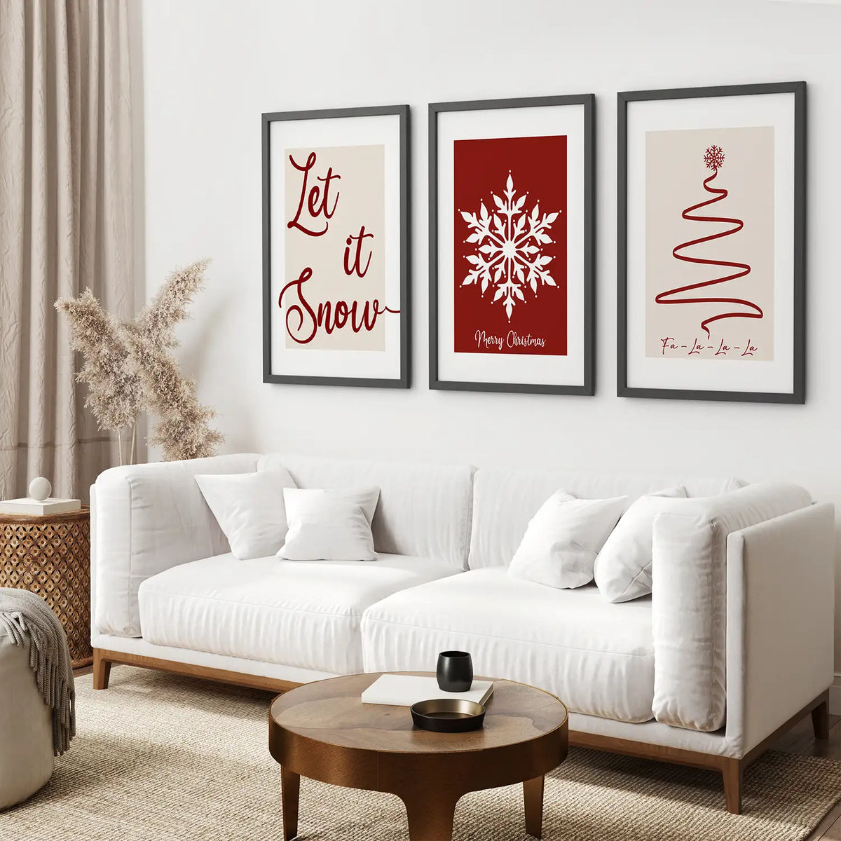 Merry Christmas Minimalist Holiday Decor Poster