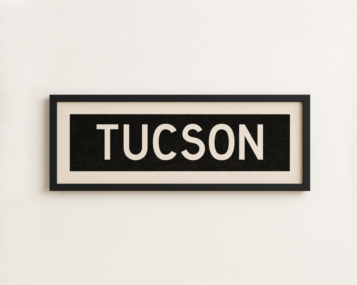 Framed Tucson Arizona Bus Scroll