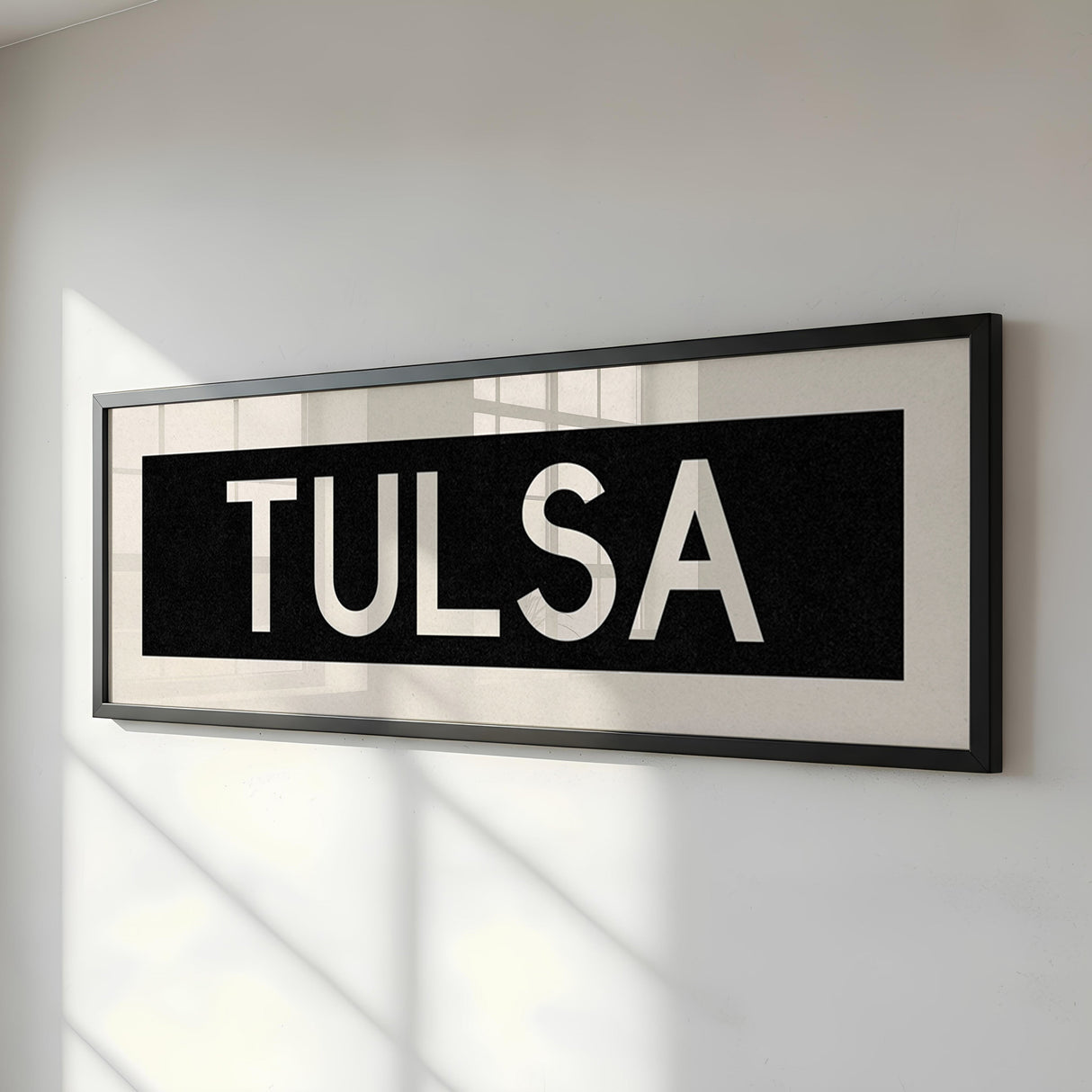 Framed Tulsa Oklahoma Bus Scroll