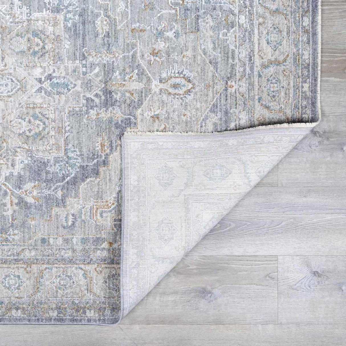 Ulubey Distressed Gray Area Rug
