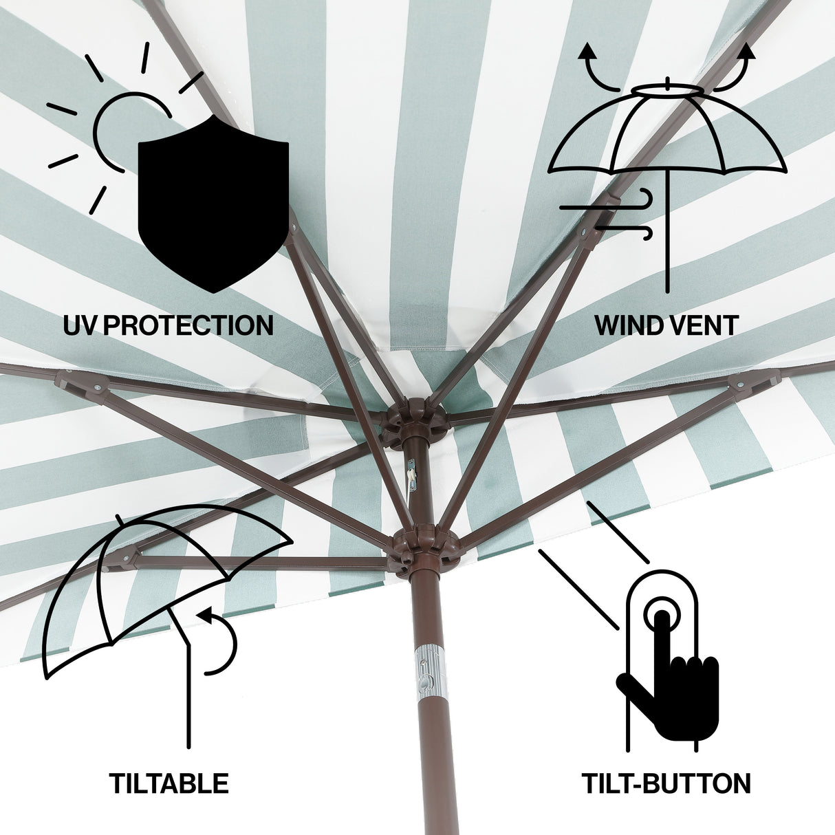 Beverly designer classic scalloped fringe half market patio umbrella with crank