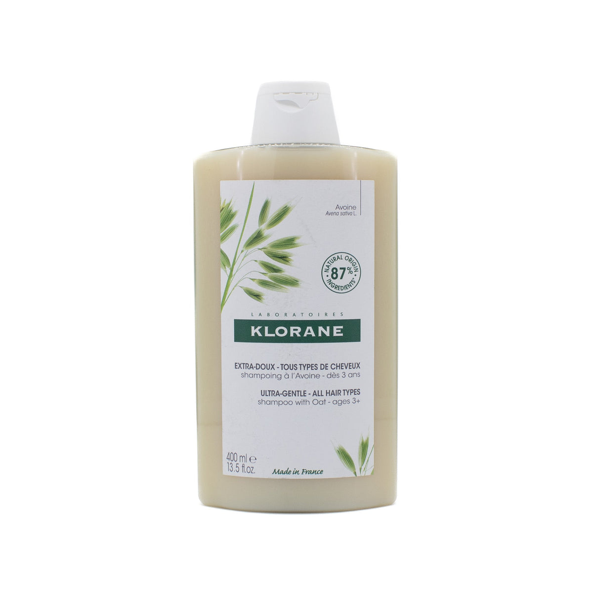 Klorane Ultra-Gentle Shampoo With Oat 13.5oz For All Hair Types