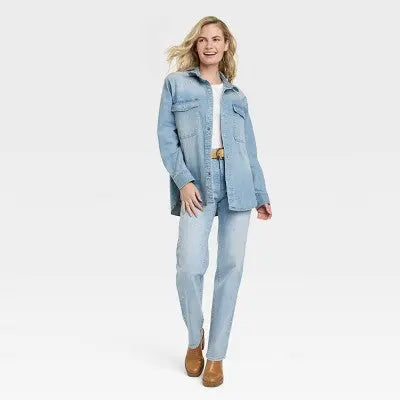 Universal Thread Women High-Rise Vintage Straight Jeans Rhinestones Embellished