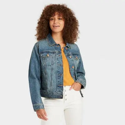 Universal Thread Women's Plus Button Up Denim Jacket