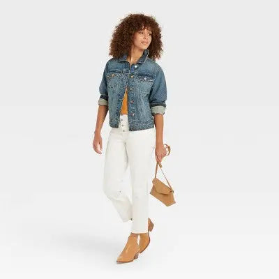 Universal Thread Women's Plus Button Up Denim Jacket