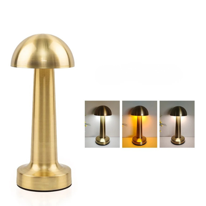LED Metal Touch Table Lamp Rechargeable Night Light for Bar Coffee Table Decor
