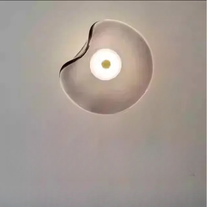 Nordic Glass LED Wall Lamp Minimalist Round Sconce for Bedroom Living Room