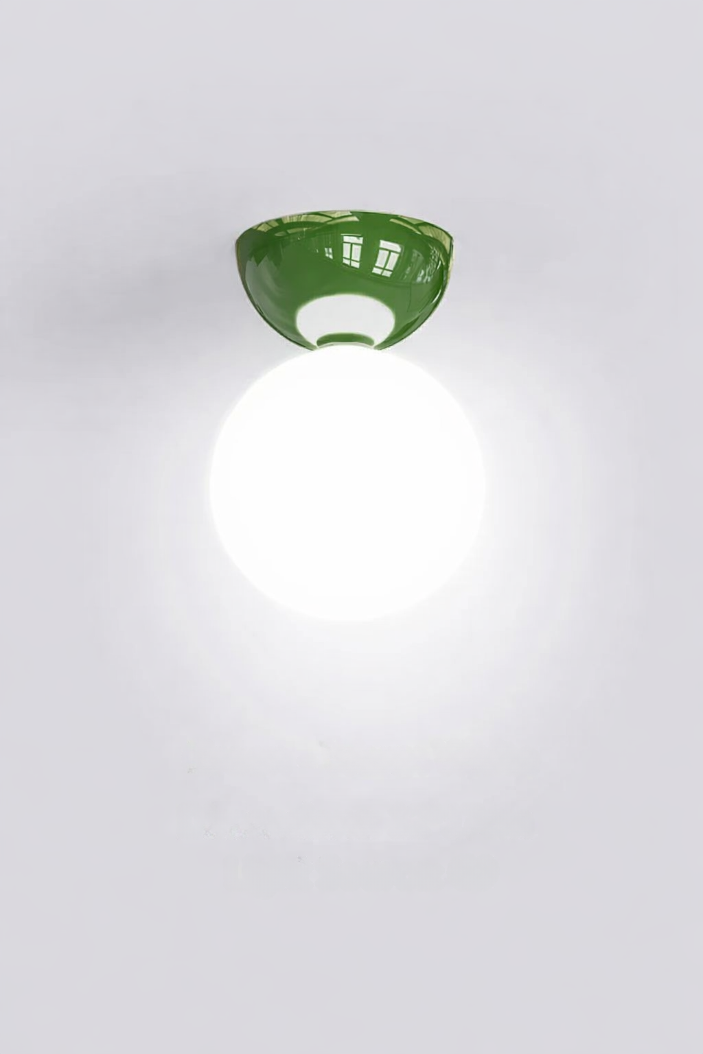 Bauhaus Dome Ceiling Light Cream Flush Mount Lamp for Hallway Balcony Entryway