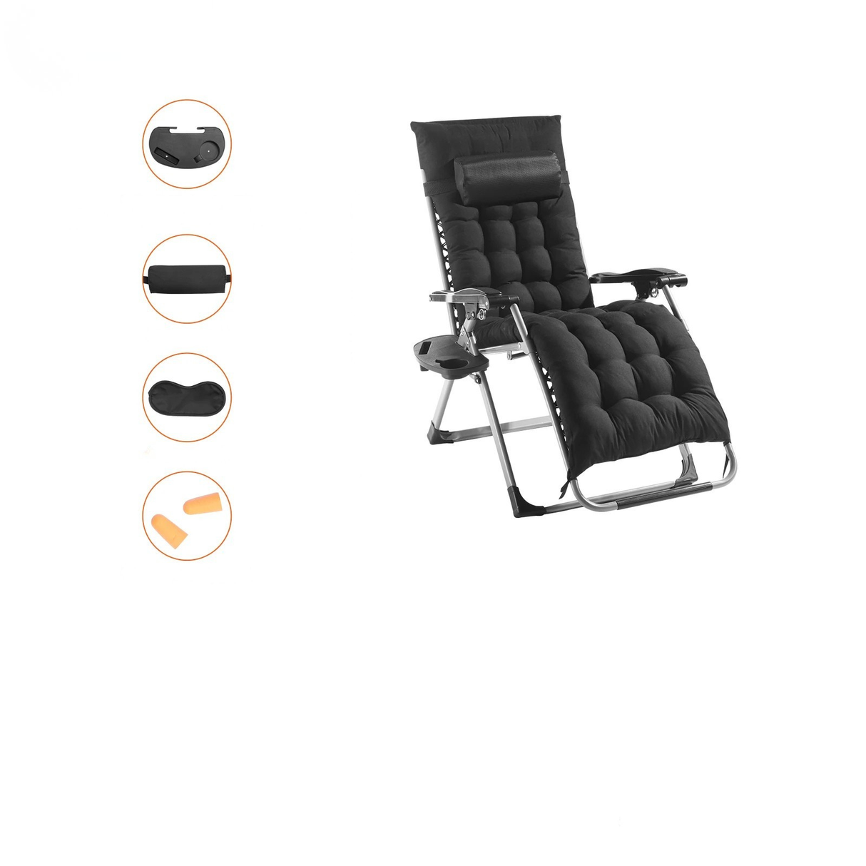 Zero Gravity Recliner Chair Adjustable Anti Gravity Lounge Chair with Cup Holder