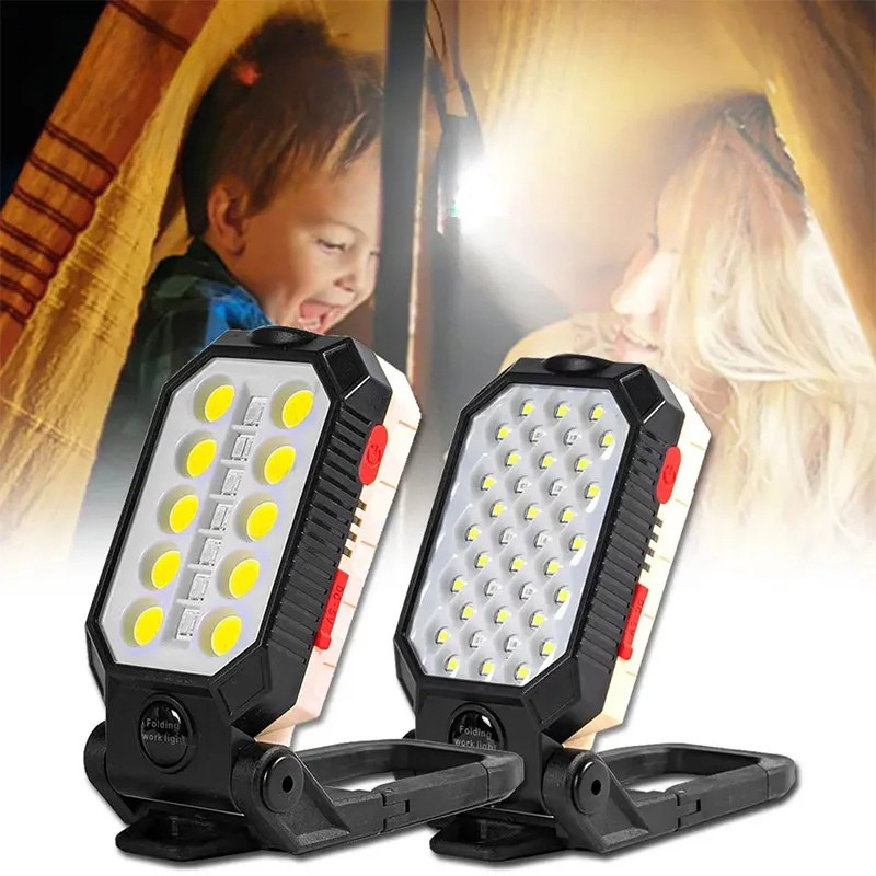 COB Portable Work Light USB Rechargeable Emergency Repair Flashlight Lamp