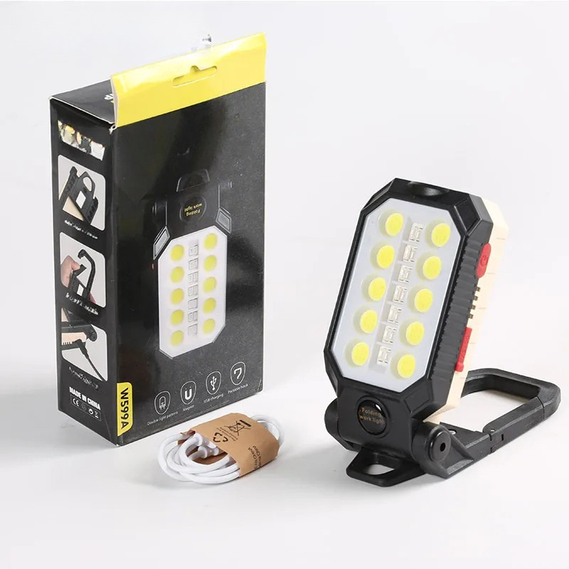 COB Portable Work Light USB Rechargeable Emergency Repair Flashlight Lamp