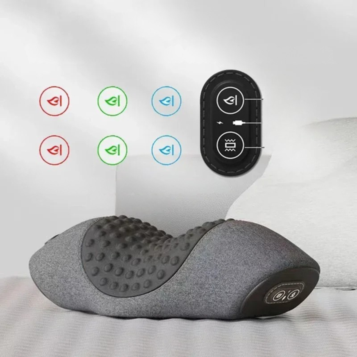 Electric Neck Massager Pillow – Heated Cervical Stretcher for Back & Sleep Support