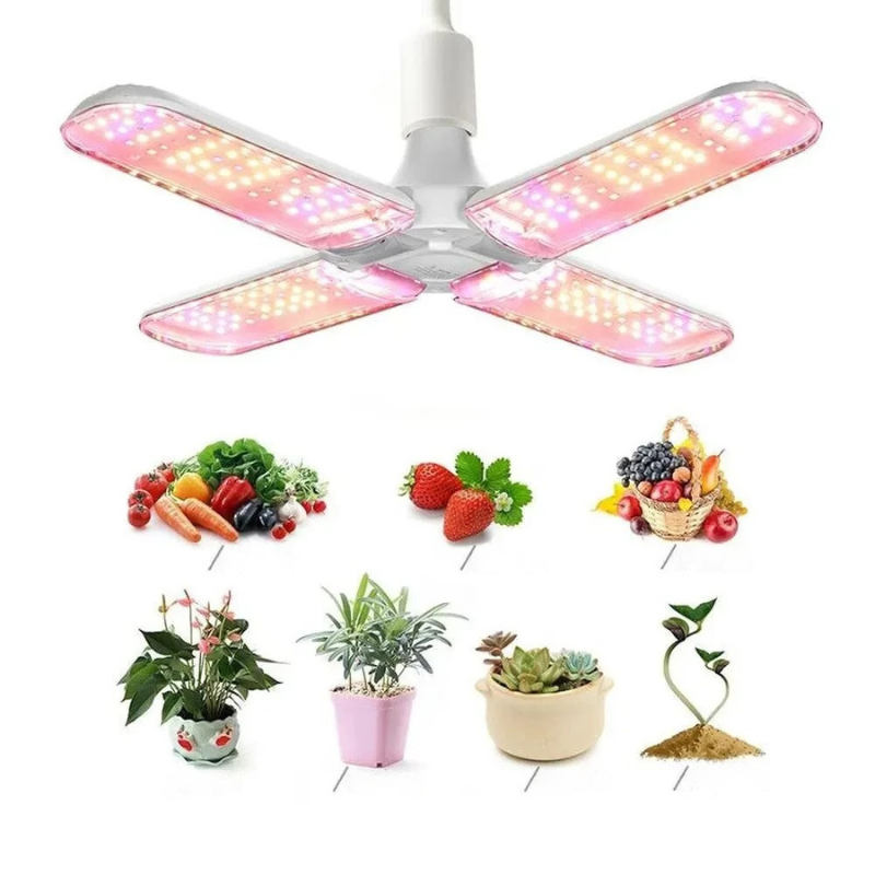 Foldable LED Grow Light E27 Full Spectrum Plant Bulb for Indoor Plants