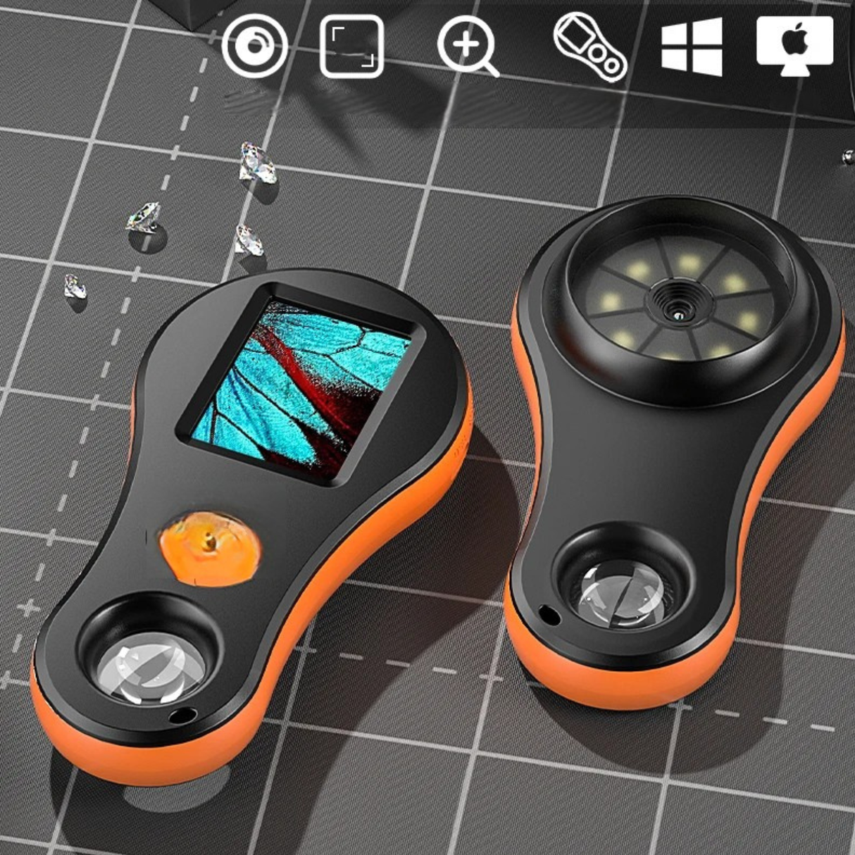 HD 1080P Digital Microscope Magnifier 2 Inch IPS Screen for PCB Repair