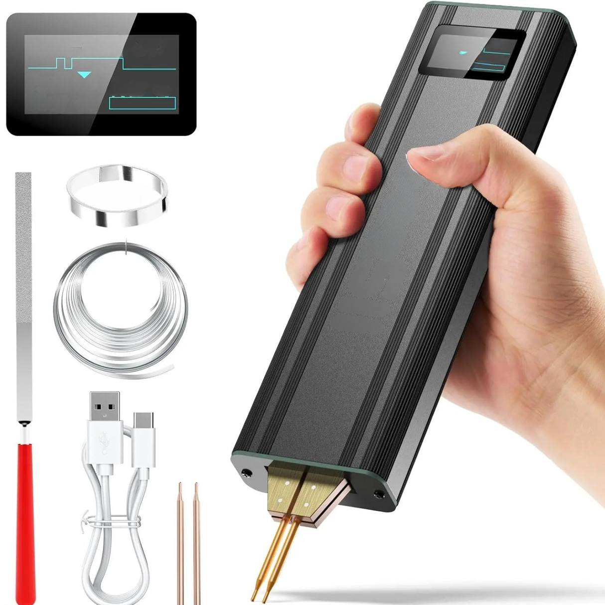 Seesii Portable Mini Spot Welder 5.0Ah Battery 80 Gears for 18650 Nickel Sheets