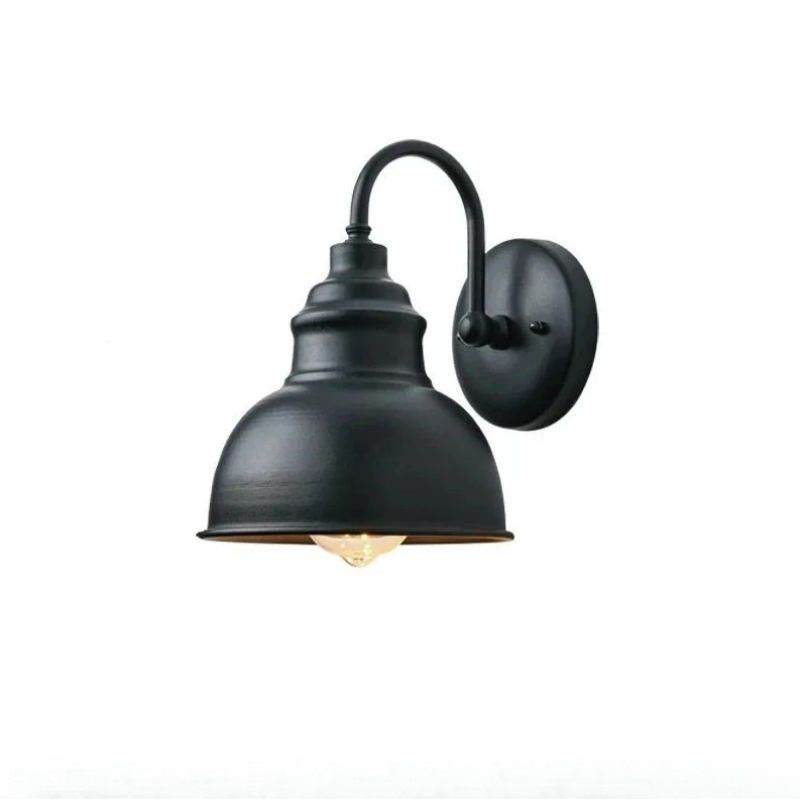 Retro Waterproof Outdoor Wall Lantern Vintage Iron Garden Balcony Sconce