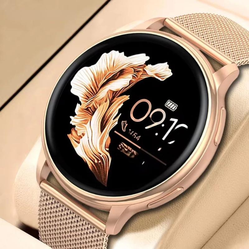 Bluetooth Smart Watch for Women with Fitness Tracker, Custom Dial & Health Monitor