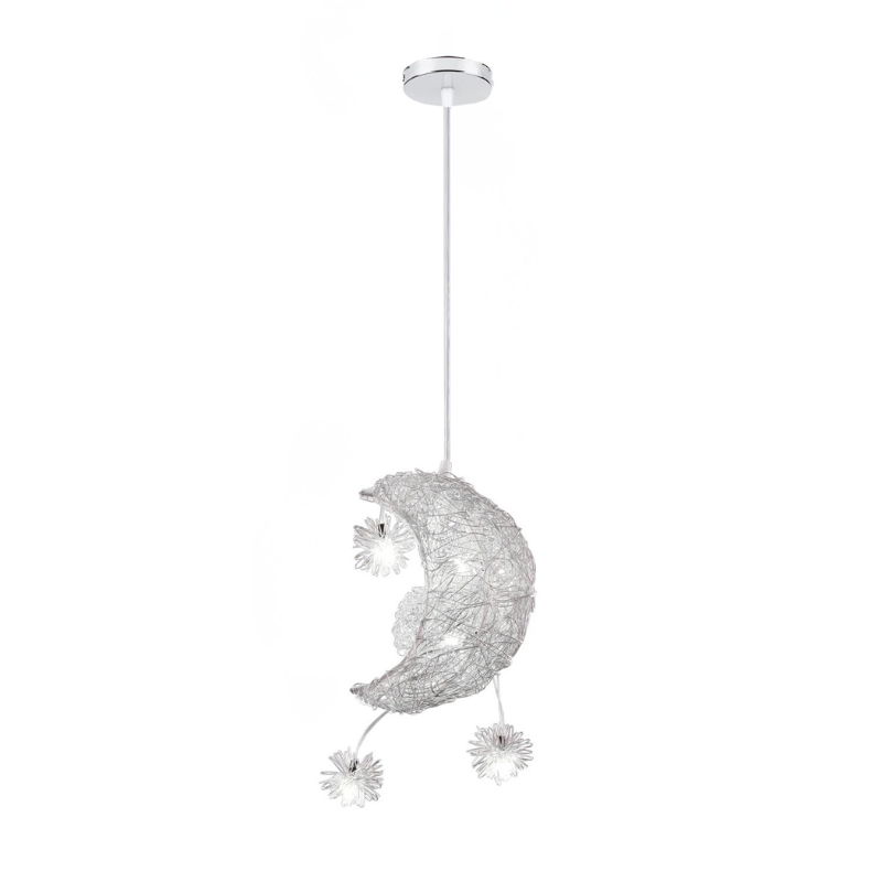 Modern Moon & Star Pendant Light LED Kids Bedroom Hanging Lamp Home Décor