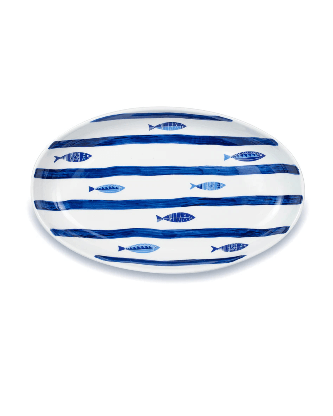 Mediterranean Sea Fish 15'' Oval Serving Bowl