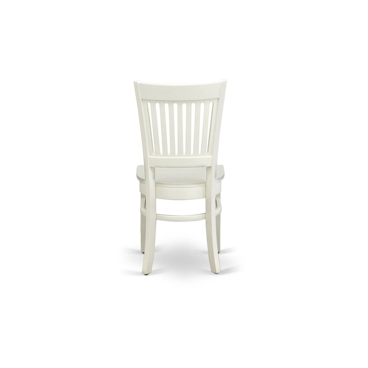 EAST WEST FURNITURE - ANVA3-LWH-W - 3-Pc Kitchen Dining Table Set- 2 Modern dining room chairs and Dining Room Table - Wooden Seat and Slatted Chair Back (linen white Finish)