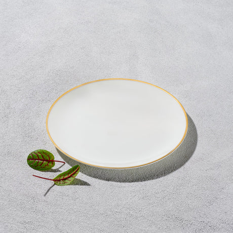 Vintage, White Plate with Gold Rim