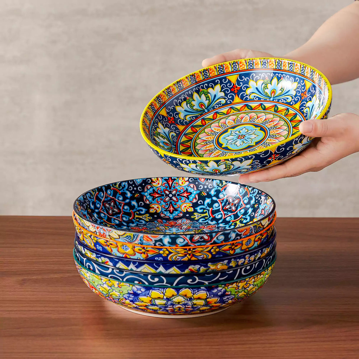 Simi Double-Sided Pasta Bowls Set of 6