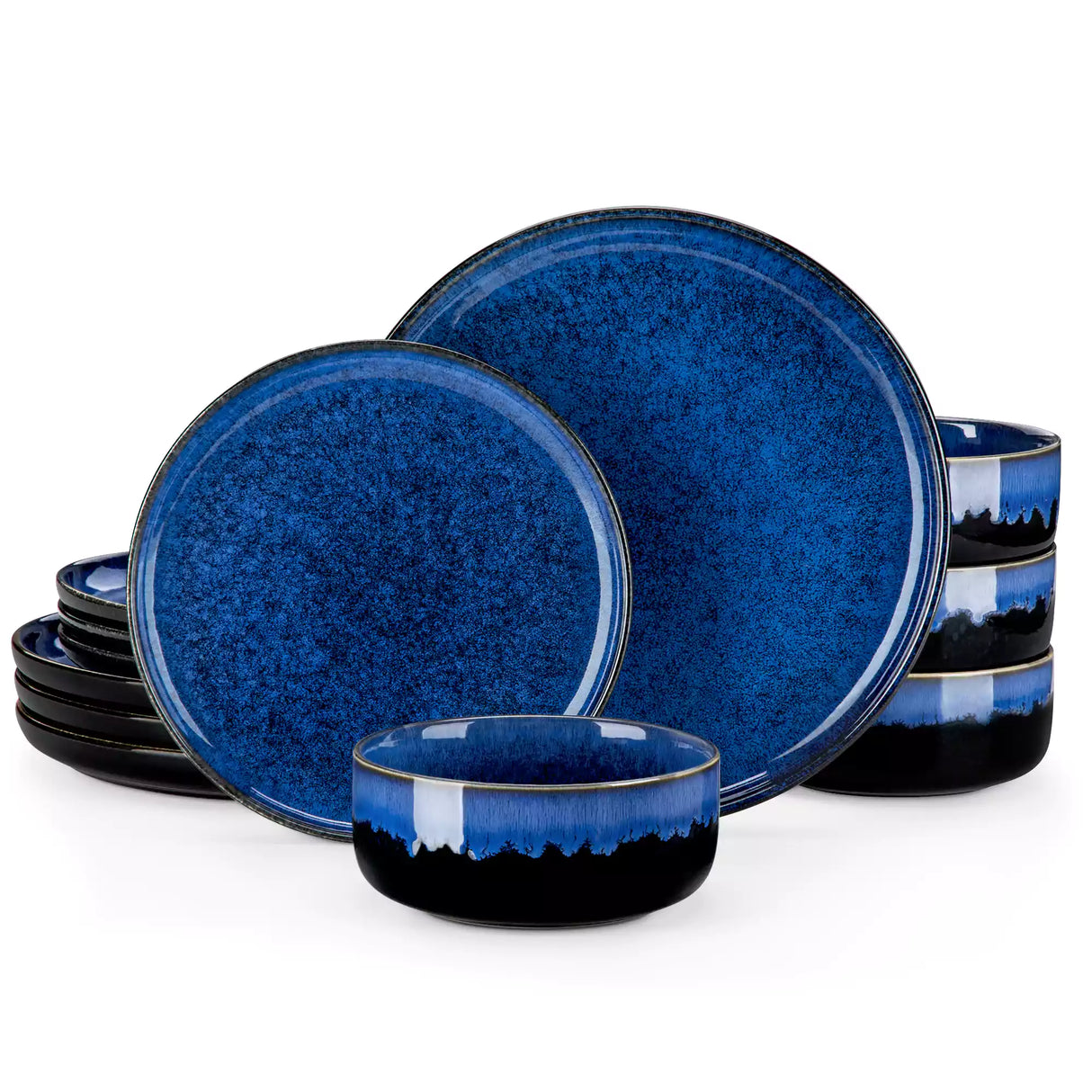 Starry Lipped-Edge 12 Piece Dinnerware Set