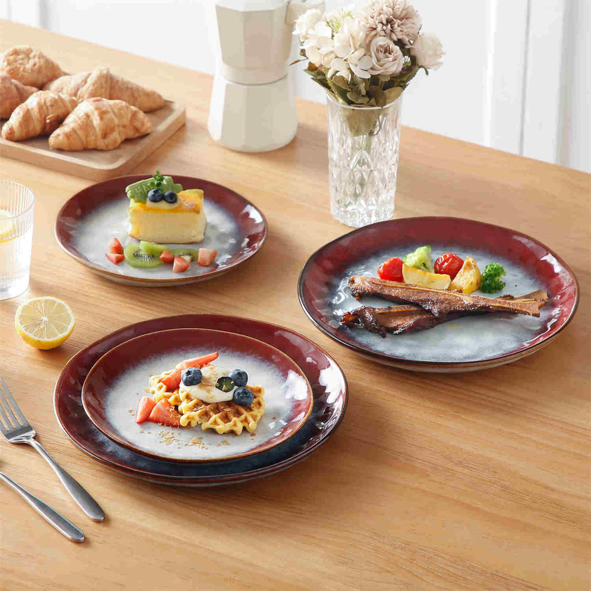Starry 12 Piece Petite Dinnerware Set