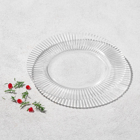 Forest, Rim-Ribbed Glass Plate- Set of 4