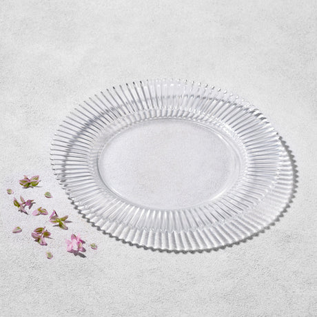 Forest, Rim-Ribbed Glass Plate- Set of 4