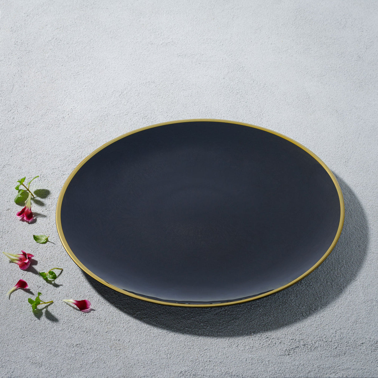 Willow,-Glass-Charger-with-Colored-Rim-Set-of-4-