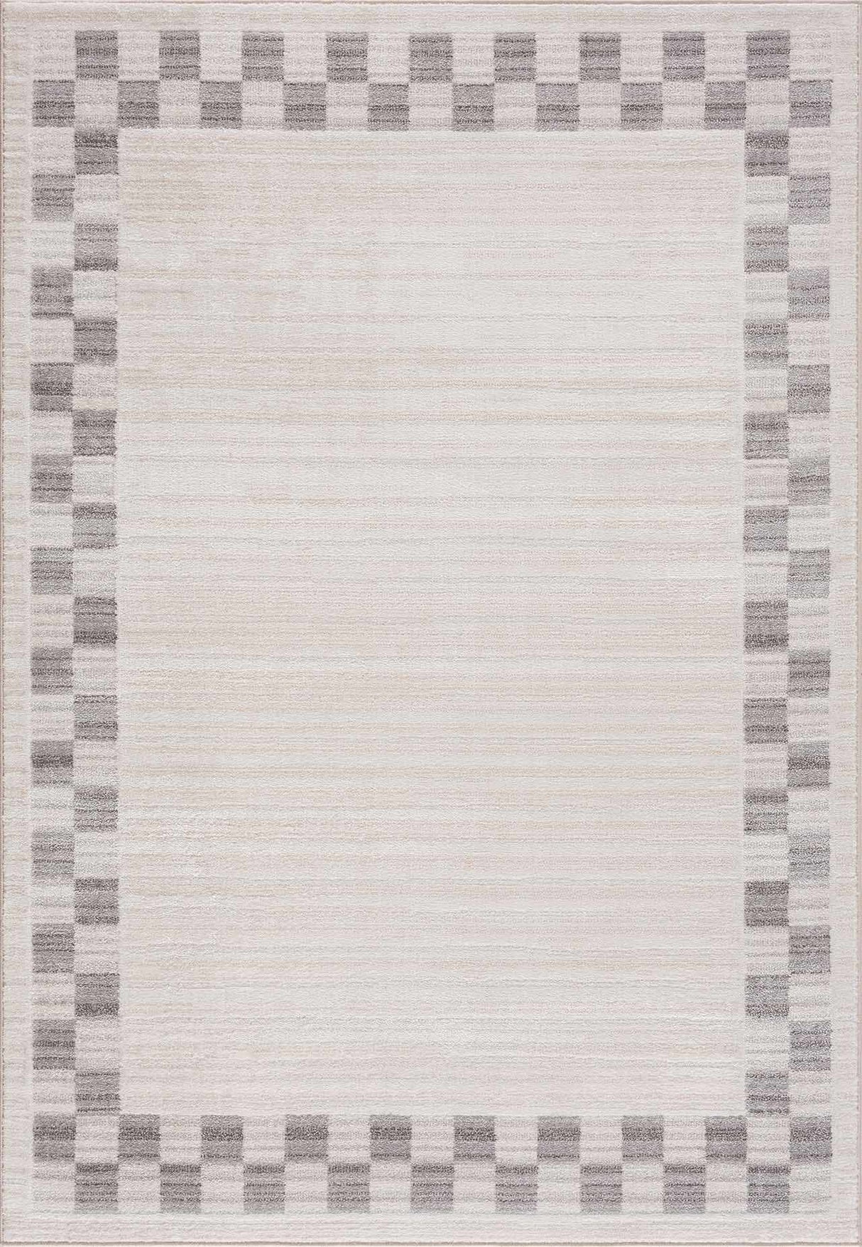 Azrika Gray Checkered Washable Rug - Clearance